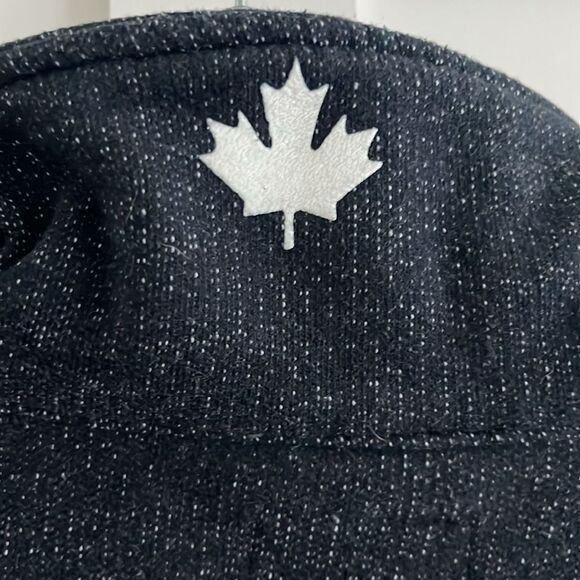 ROOTS Canada Black oversized Pullover Quarter Zip Sweatshirt Womens Size XS - Picture 6 of 8